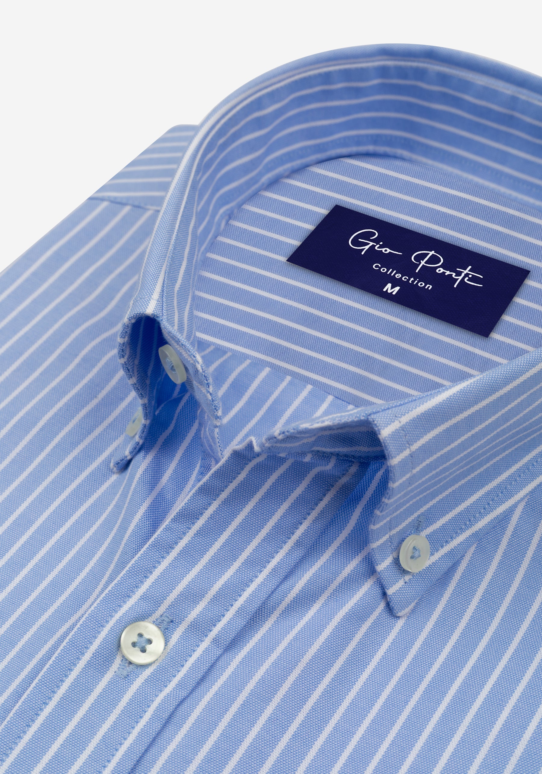 Sky Blue Stripe Oxford Shirt