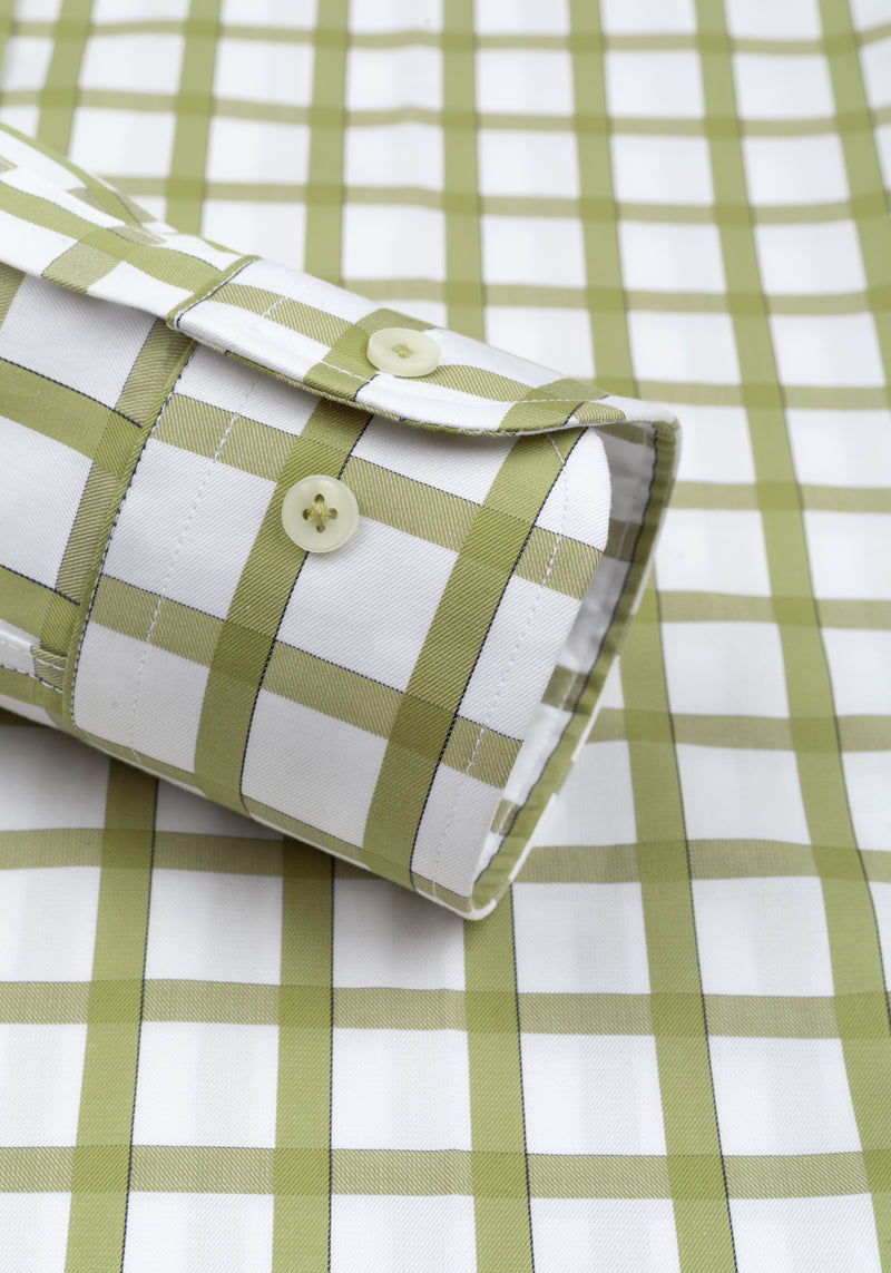 Herb Green Checked Signature Twill Shirt
