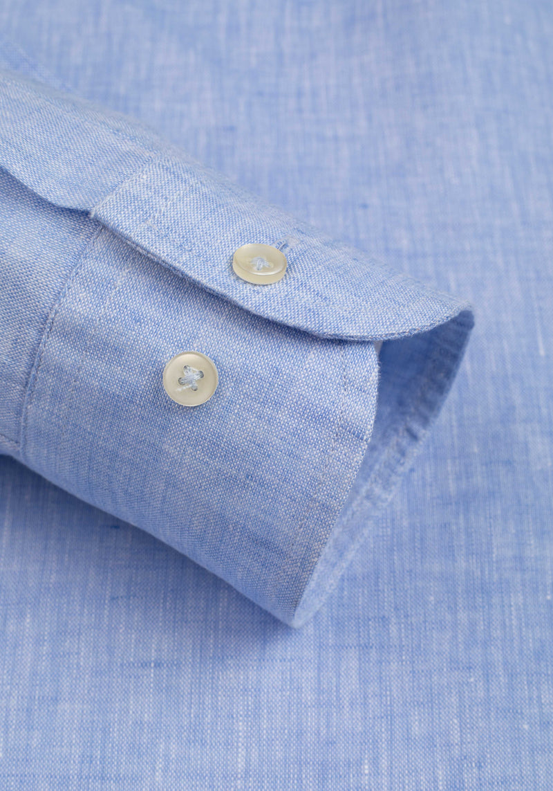 Breeze Blue Belgian Linen Shirt