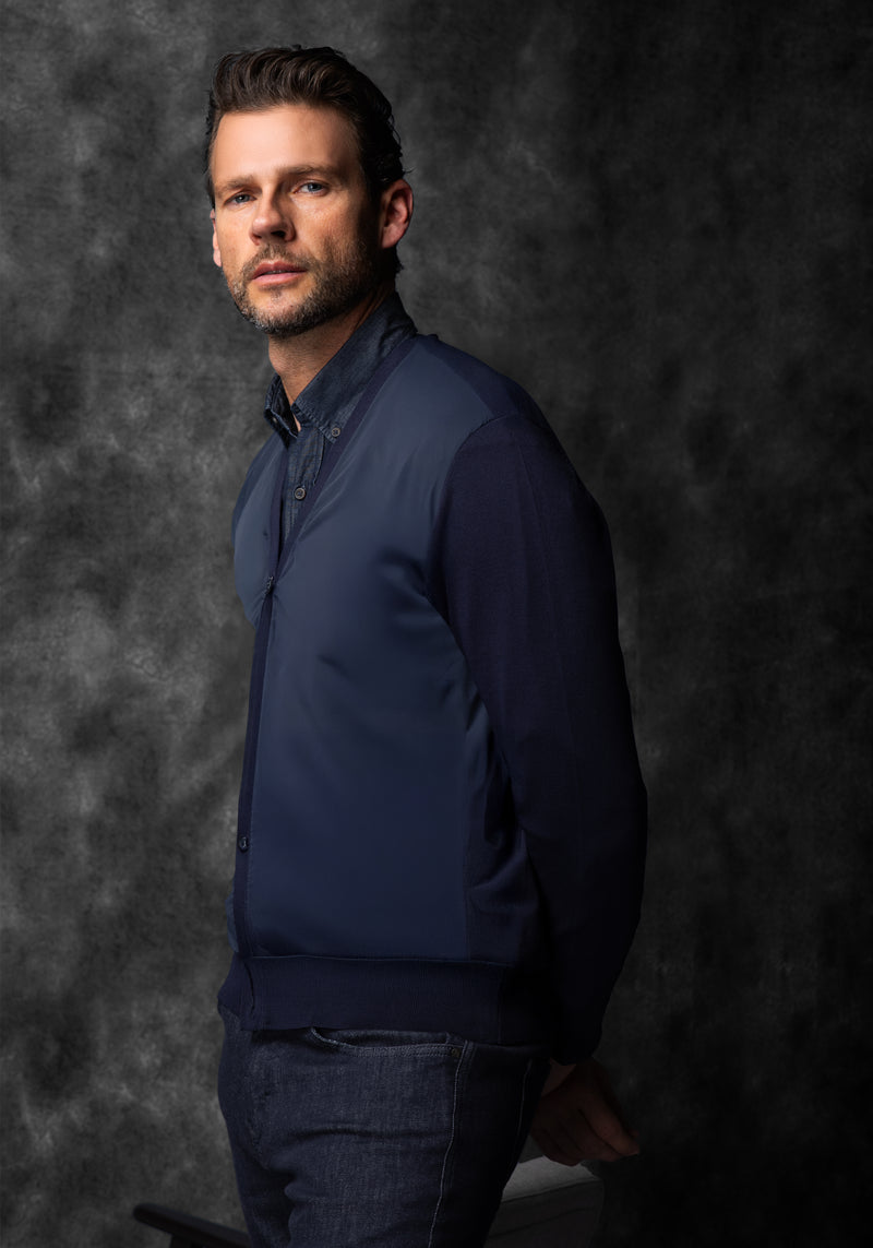 Iron Navy Polyamide Cardigan