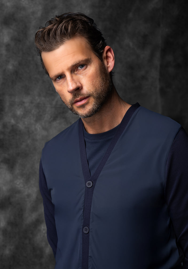 Iron Navy Polyamide Cardigan