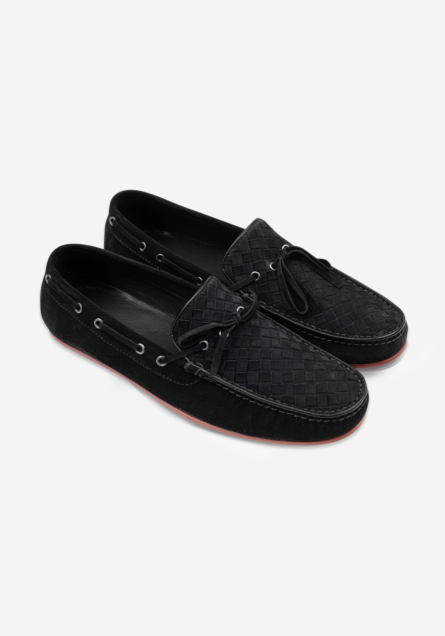 Jet Black Quilted Suede Slip On