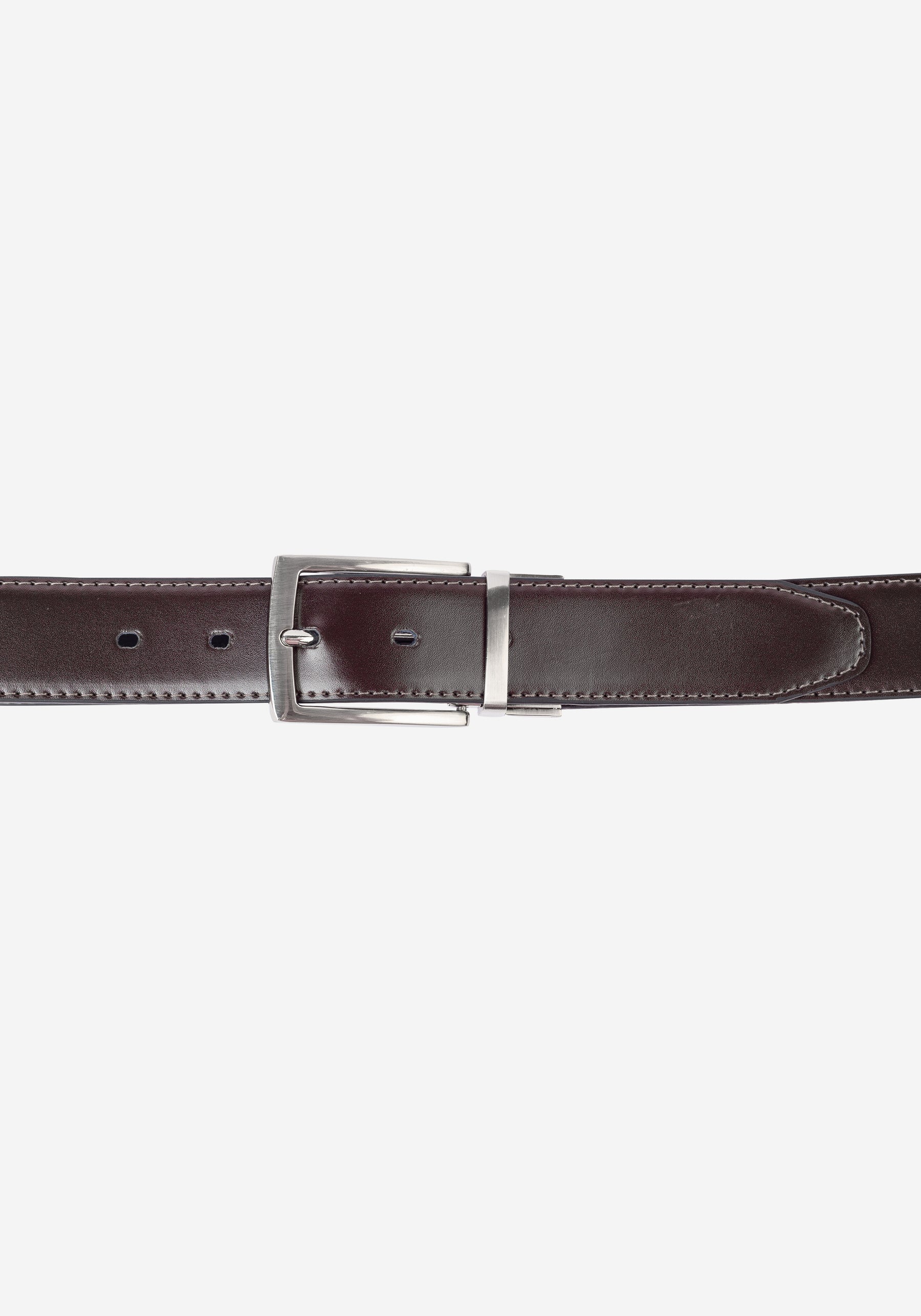 Burgundy Double-Face Genuine Leather Belt