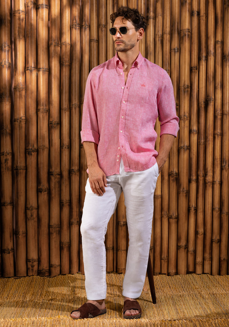 Moon White Soléa Pure Linen Pants