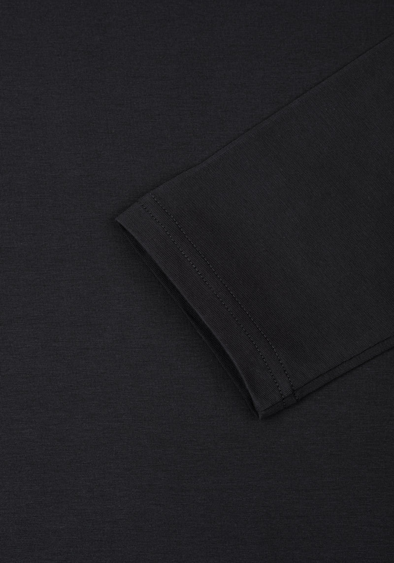 Graphite Grey Cotton Undershirt - Long Sleeve