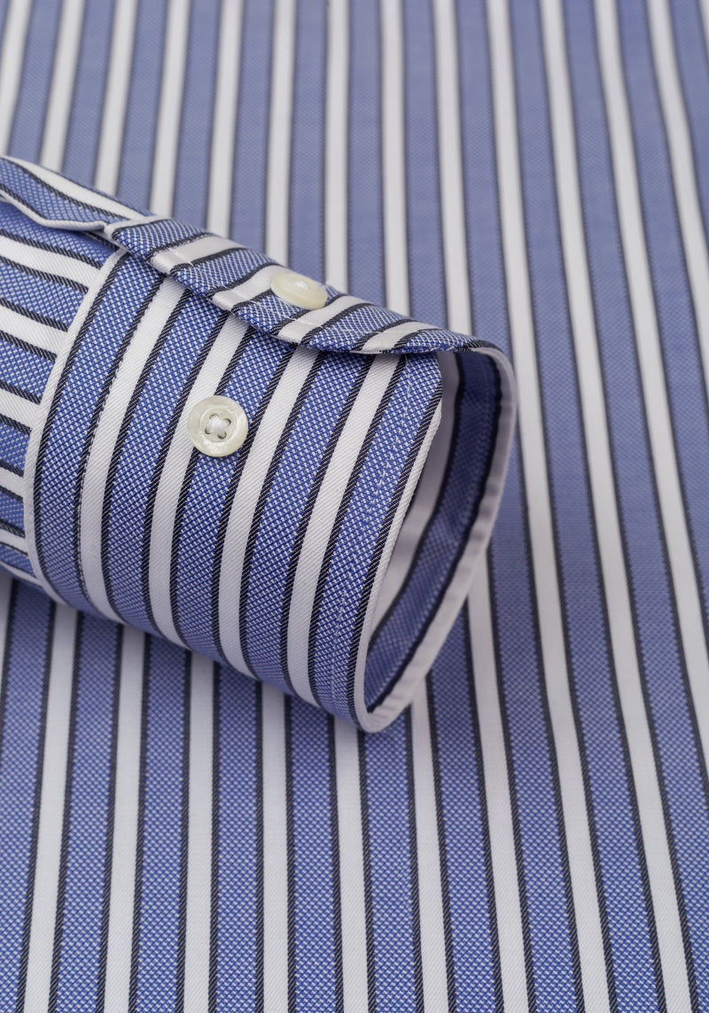 Cannes Blue Stripe Oxford Shirt