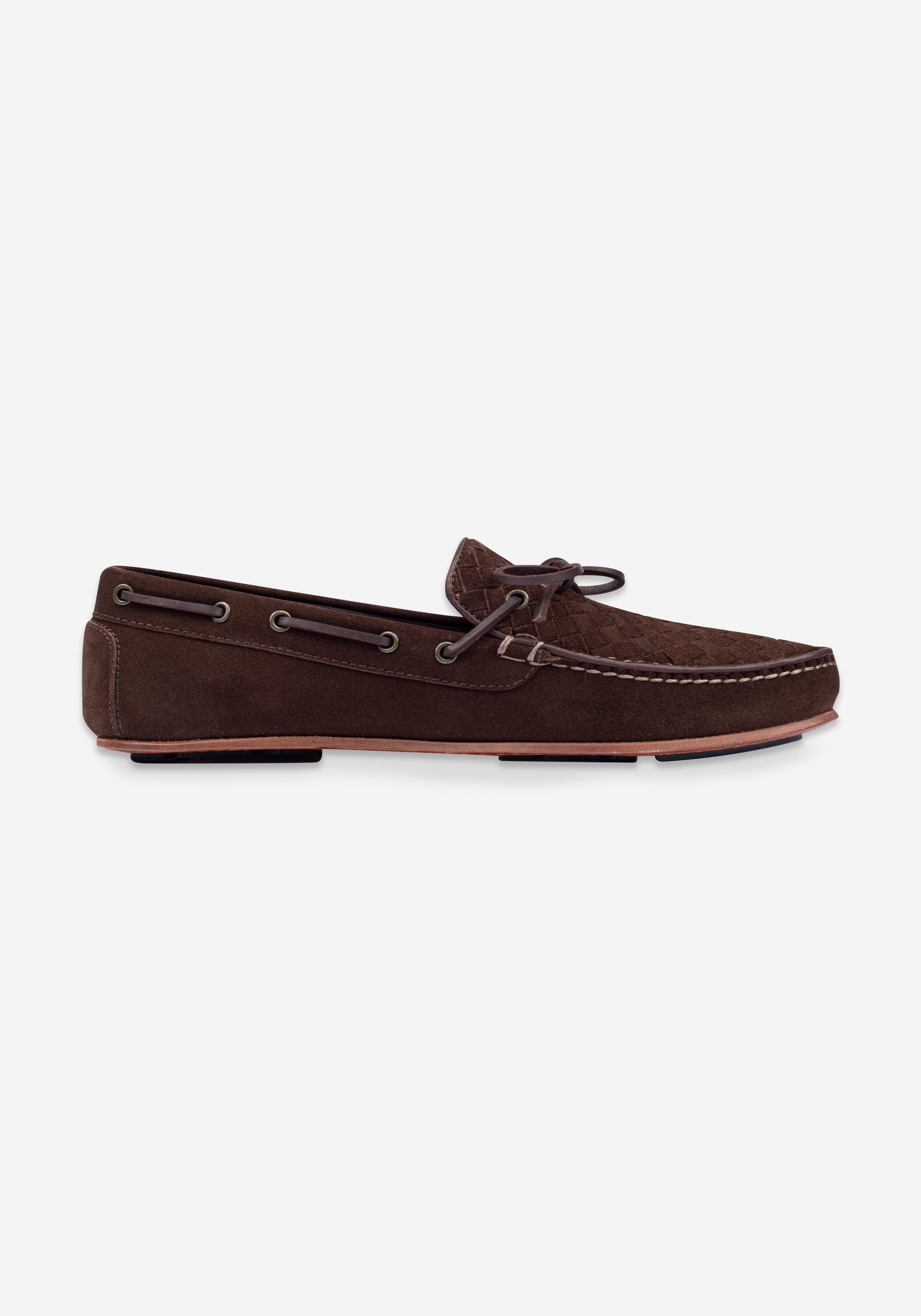 Dusk Brown Quilted Suede Slip On