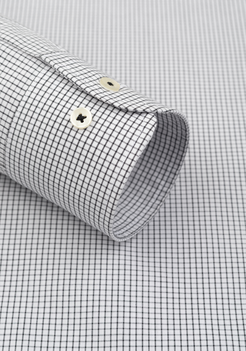 True Black Checked Poplin Shirt
