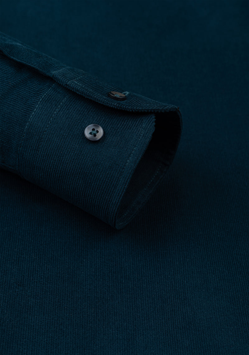 Midnight Teal Corduroy Shirt