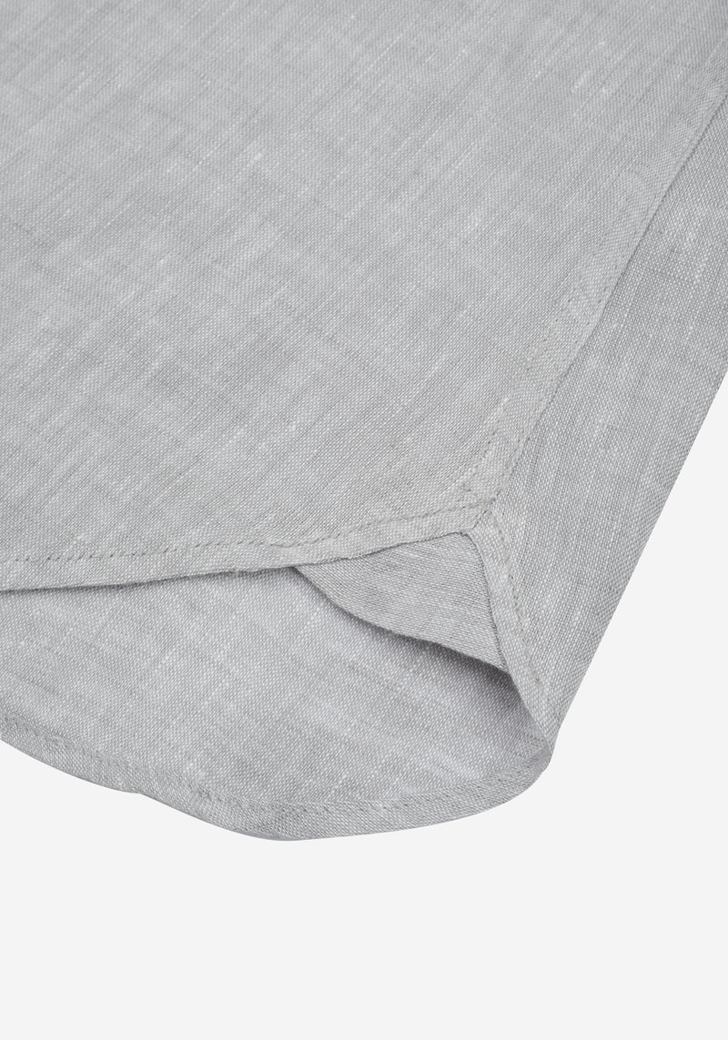 Graphite Grey Washed Belgian Linen Shirt