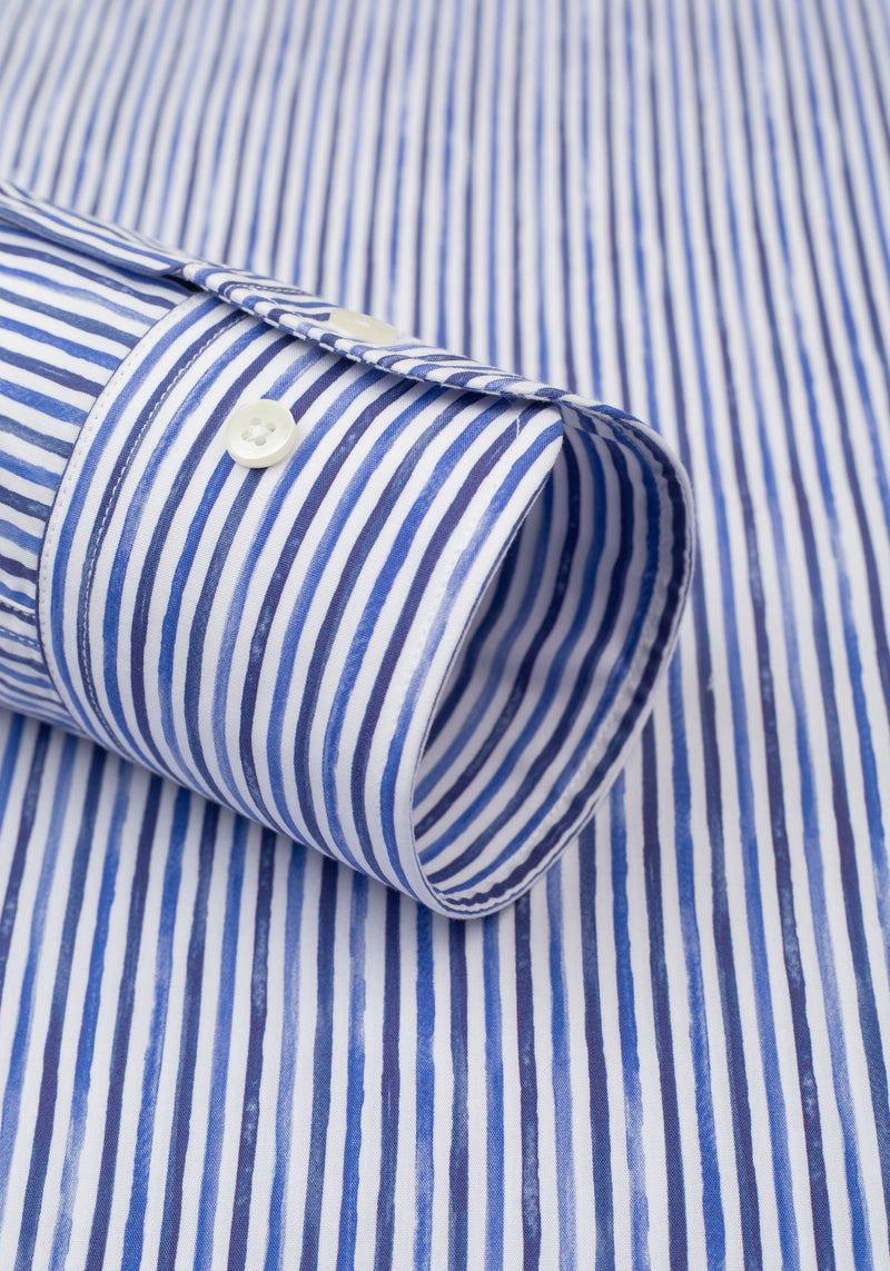 Nordic Blue Stripe Poplin Shirt