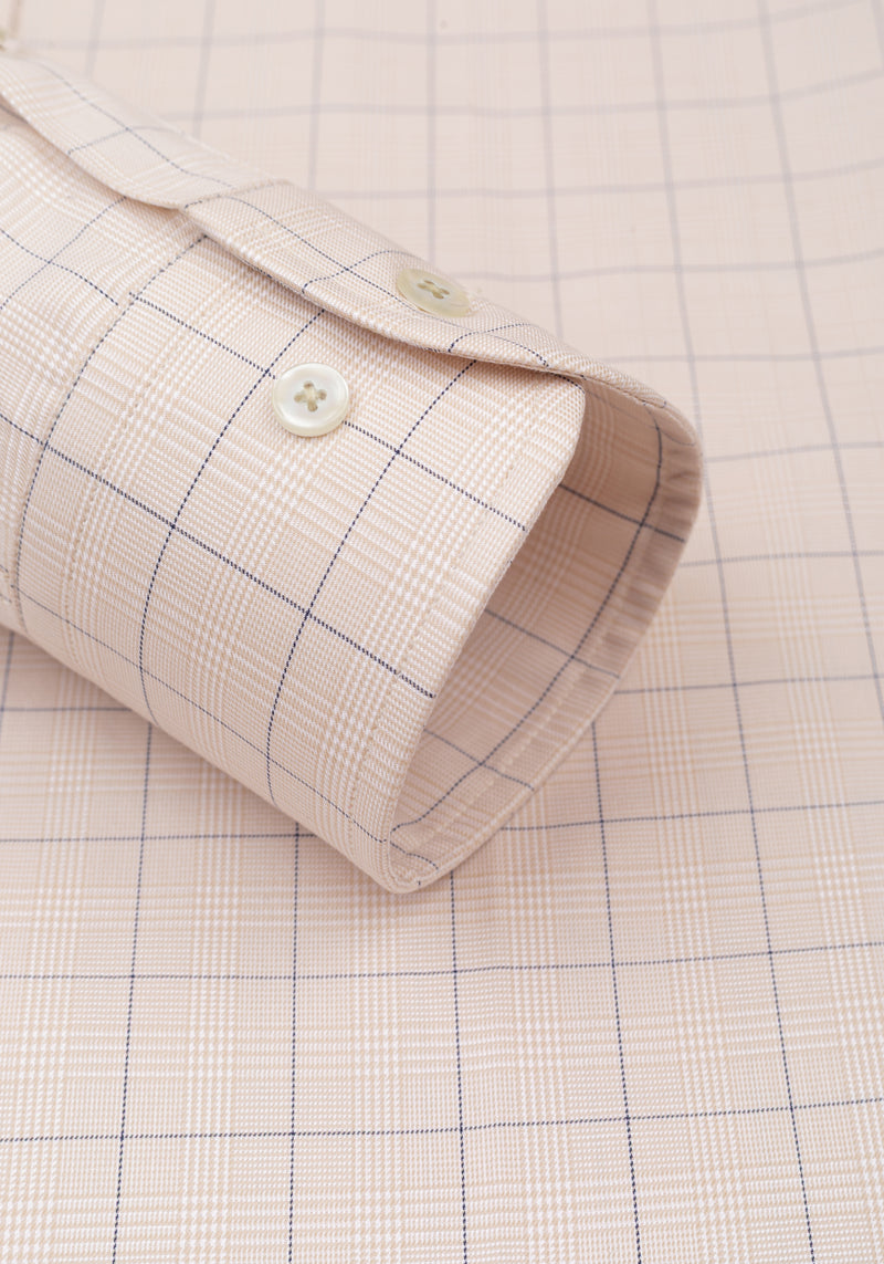 Como Beige Checked Signature Twill Shirt