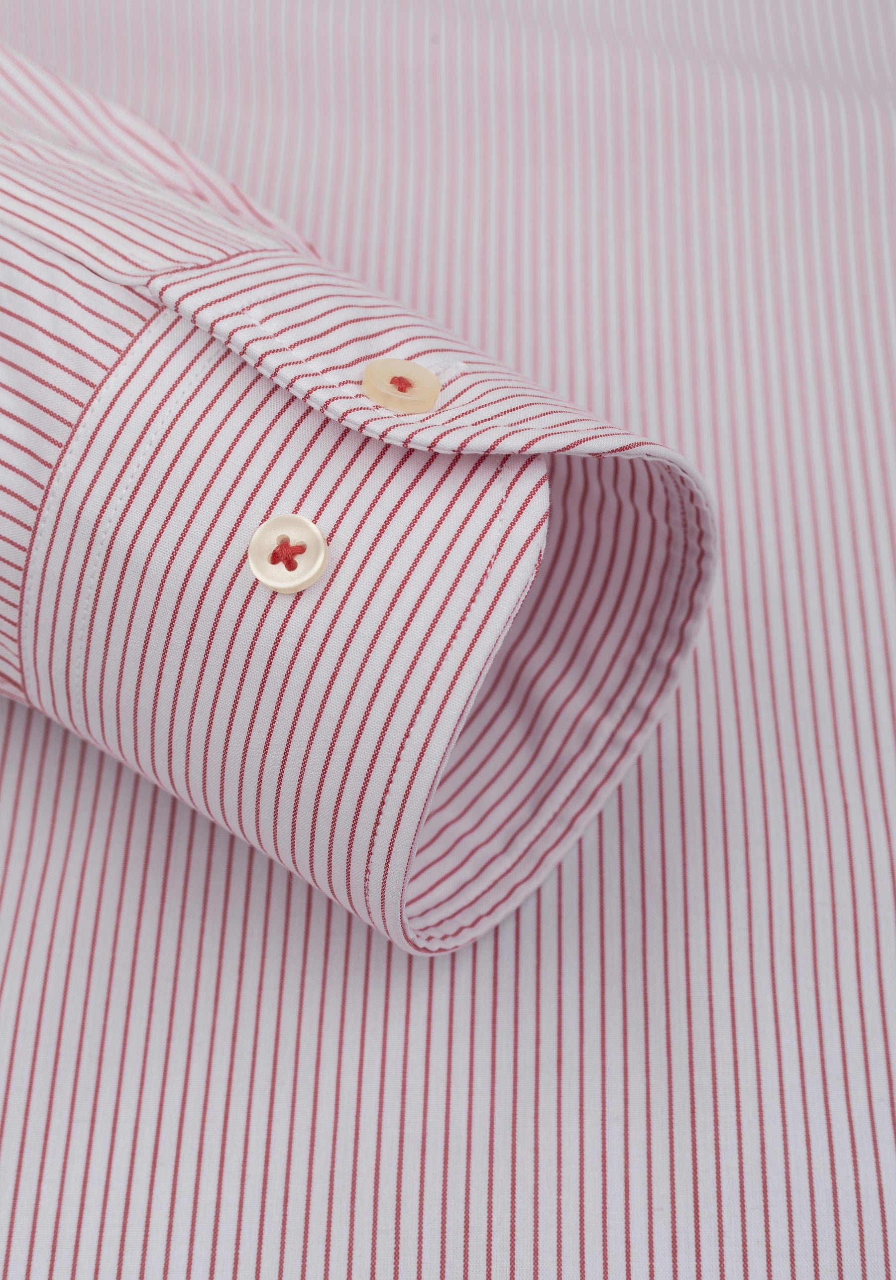 Crimson Red Stripe Poplin Shirt