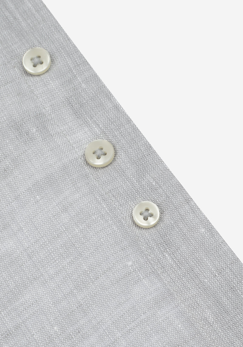 Graphite Grey Washed Belgian Linen Shirt