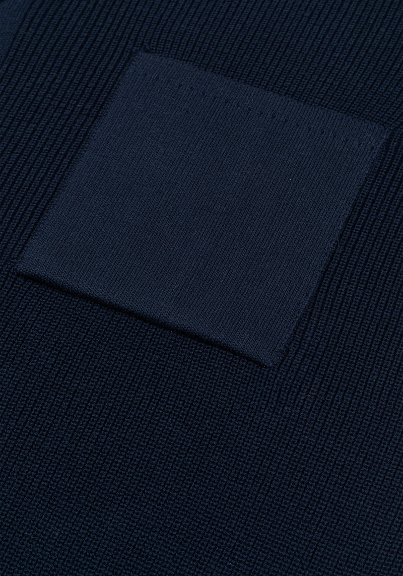 Solid Navy Heavy Knitted Cardigan