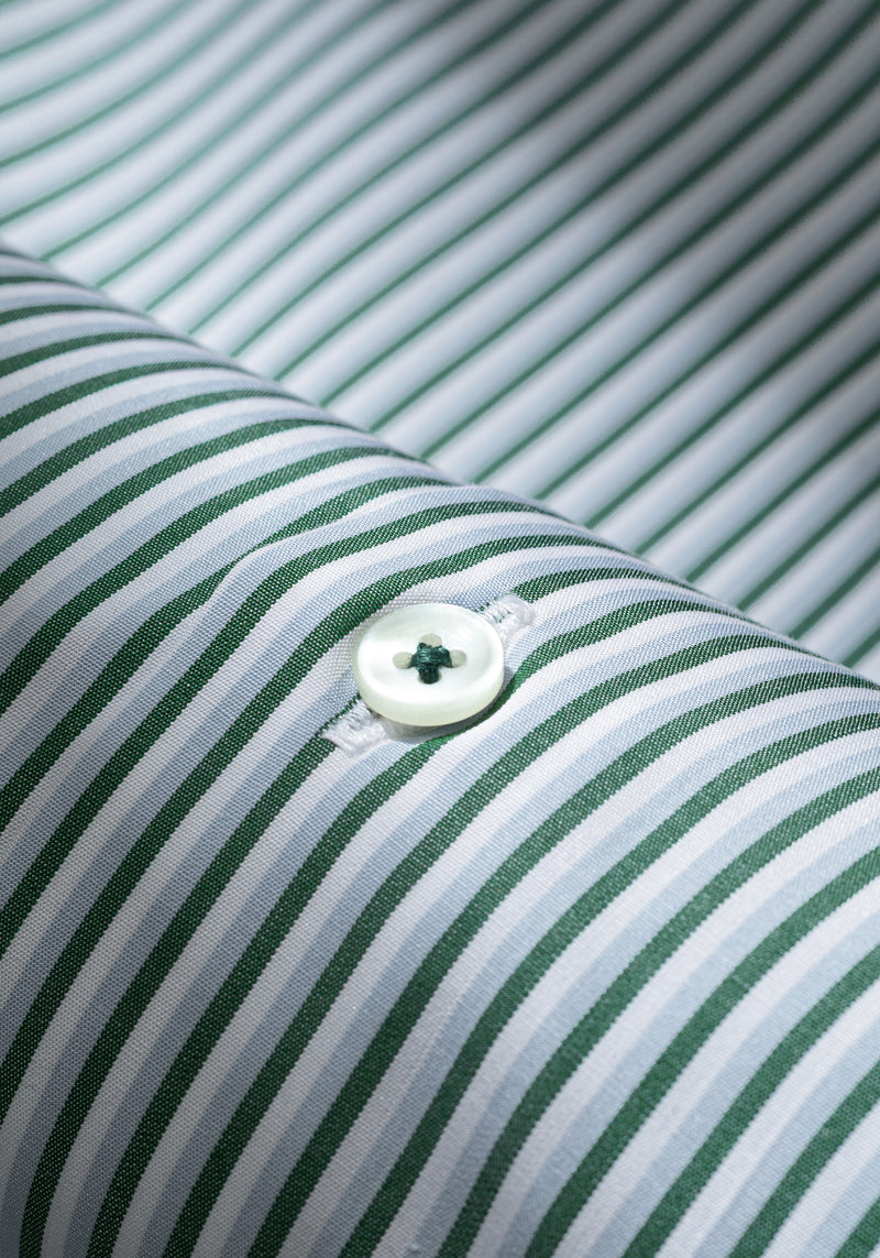 Forest Green Stripe Oxford Shirt