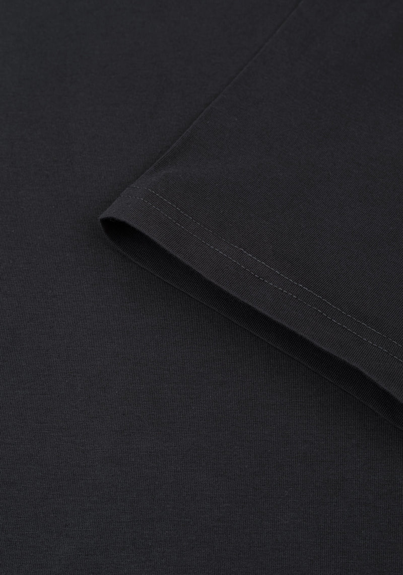 Charcoal Grey Cotton Undershirt - Short Sleeve