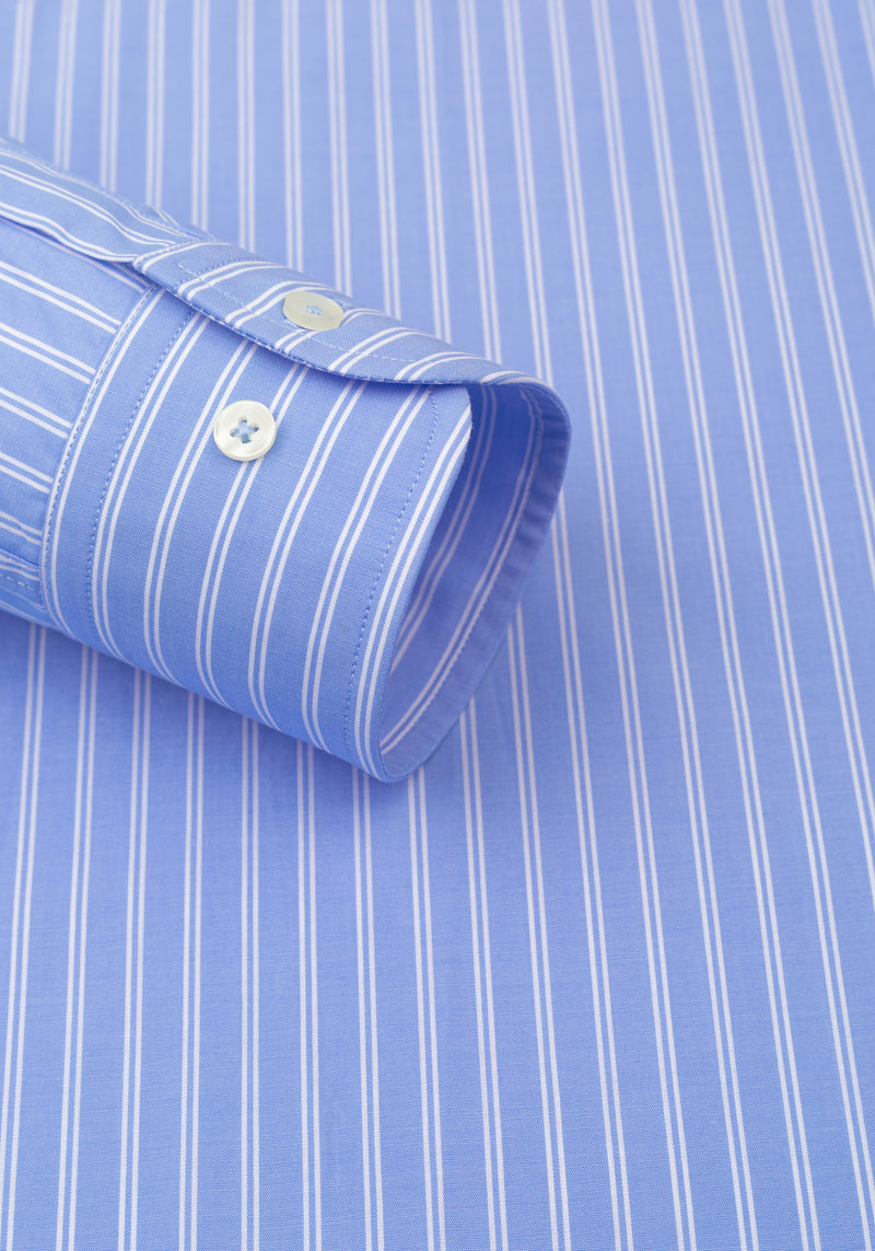 Pacific Blue Stripe Poplin Shirt