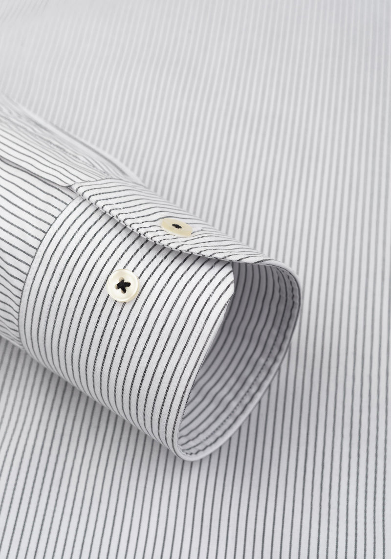 Pitch Black Stripe Poplin Shirt