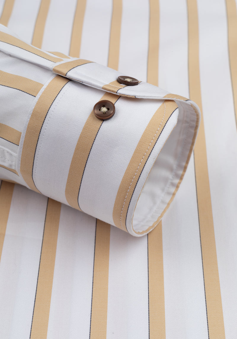 Desert Beige Stripe Signature Twill Shirt