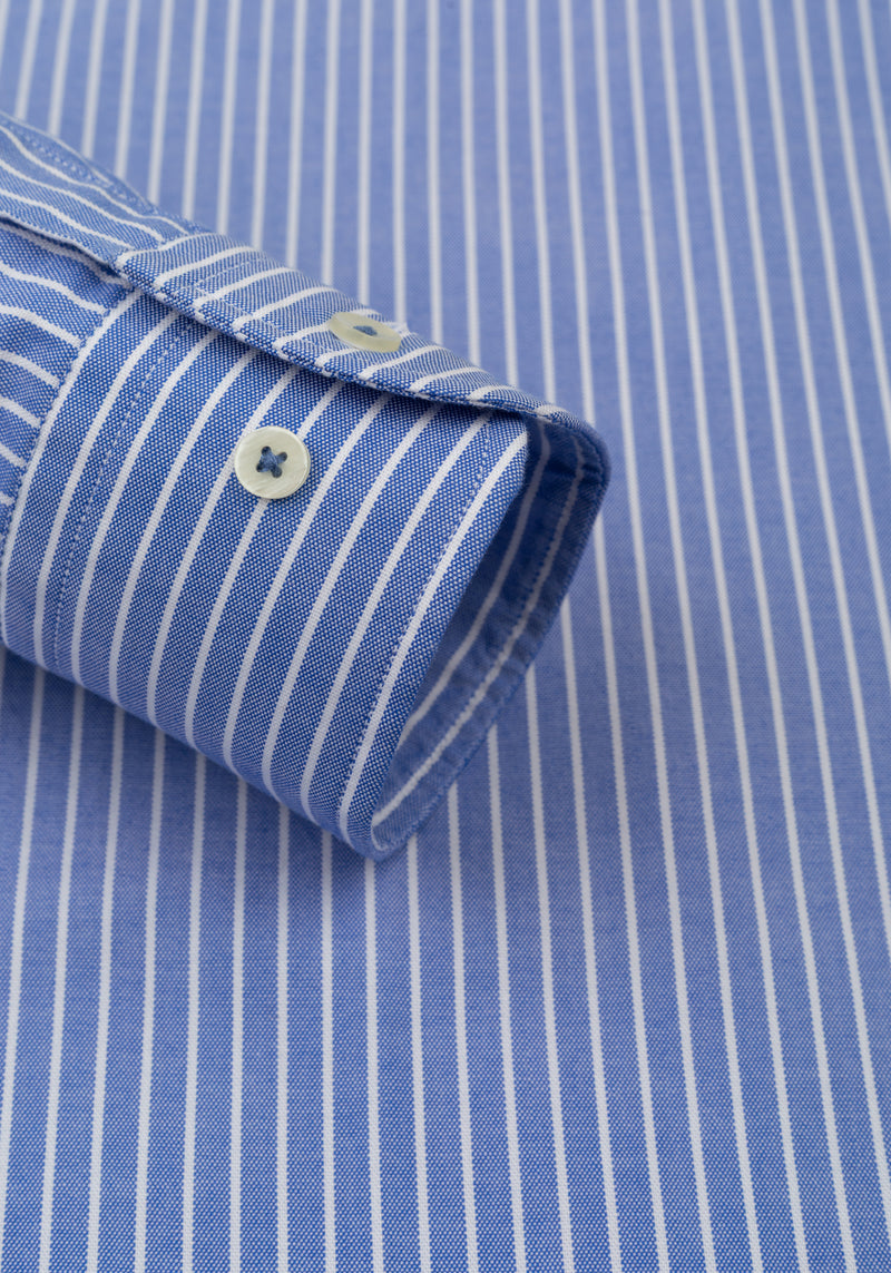 Lago Blue Stripe Oxford Shirt