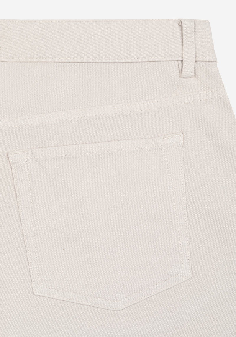 Sandstone Beige Cotton Tencel Gabardine