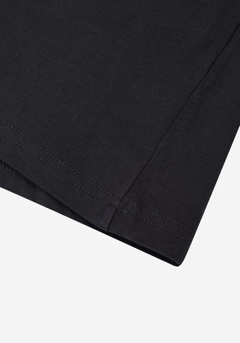 Charcoal Grey Cotton Undershirt - Short Sleeve