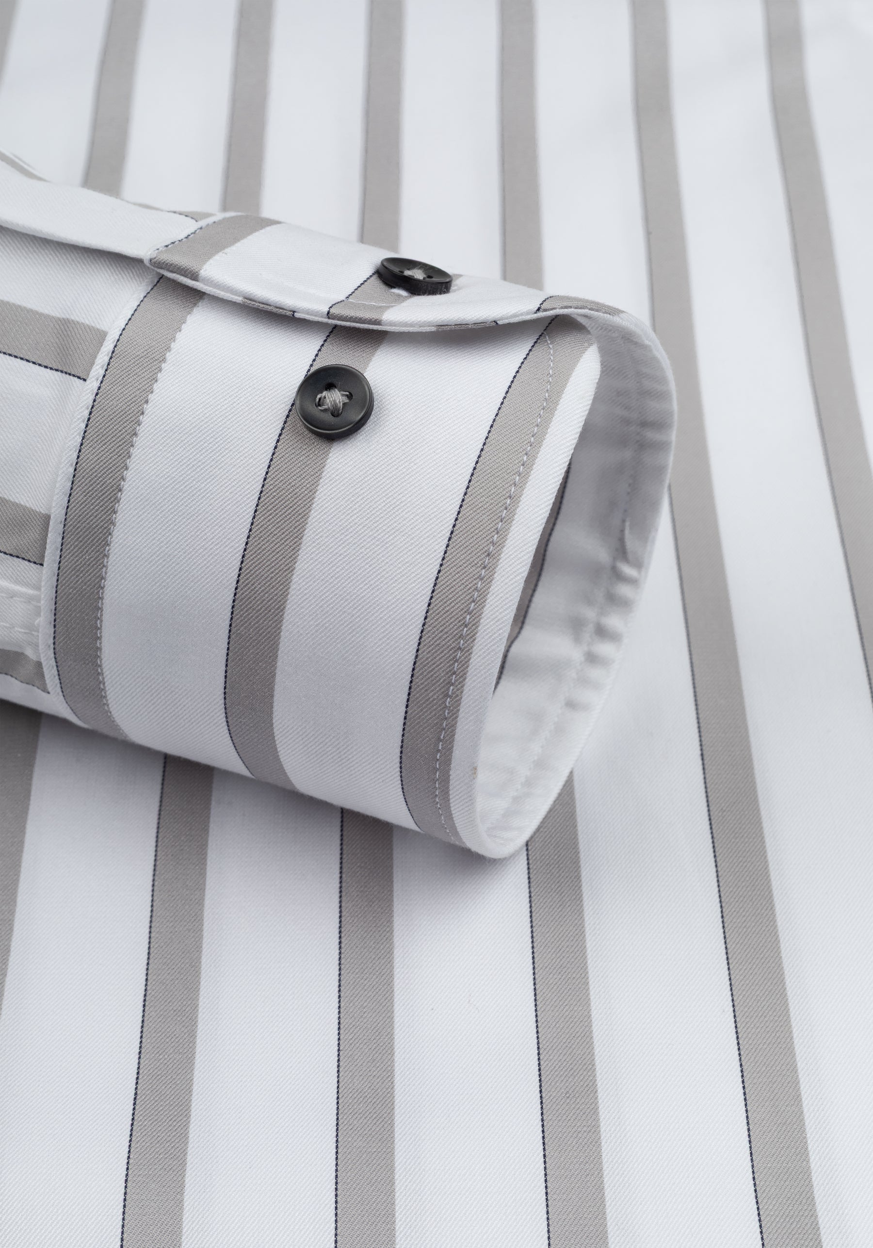 Lunar Grey Stripe Signature Twill Shirt