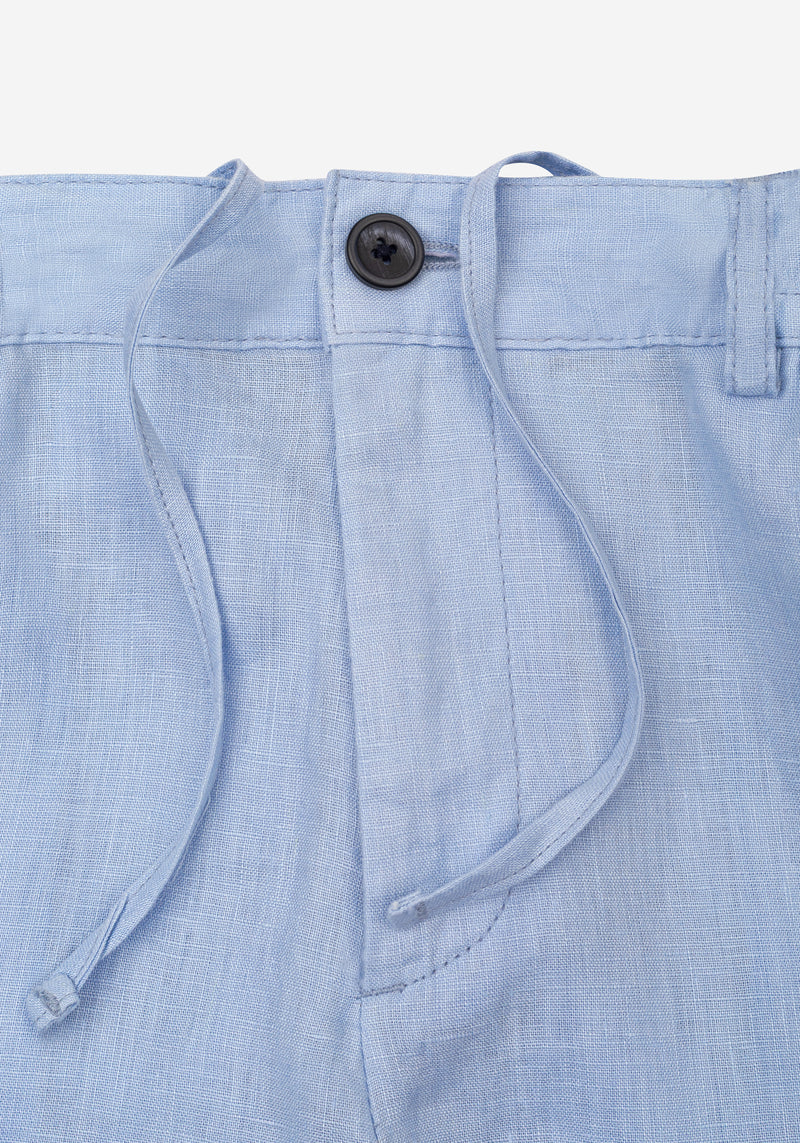 Airy Blue Soléa Pure Linen Pants