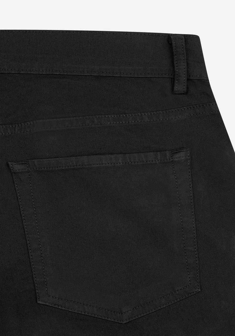 Stone Black Cotton Tencel Gabardine