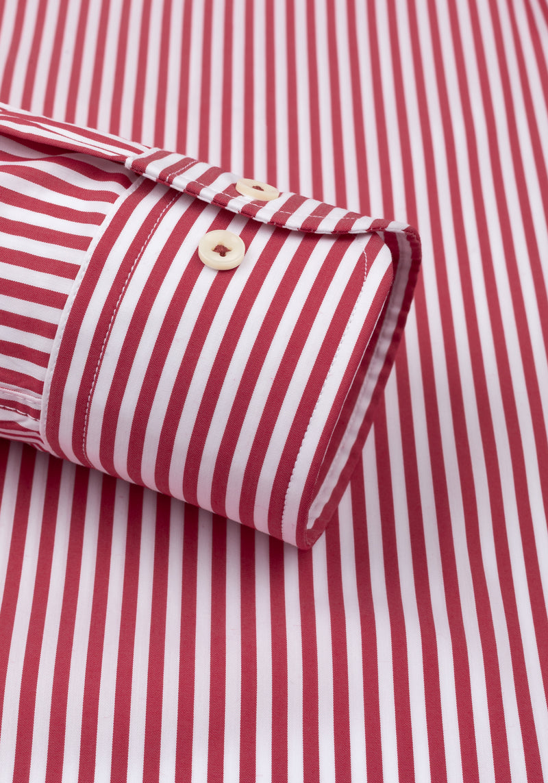 Scarlet Red Stripe Aero-Hybrid Shirt