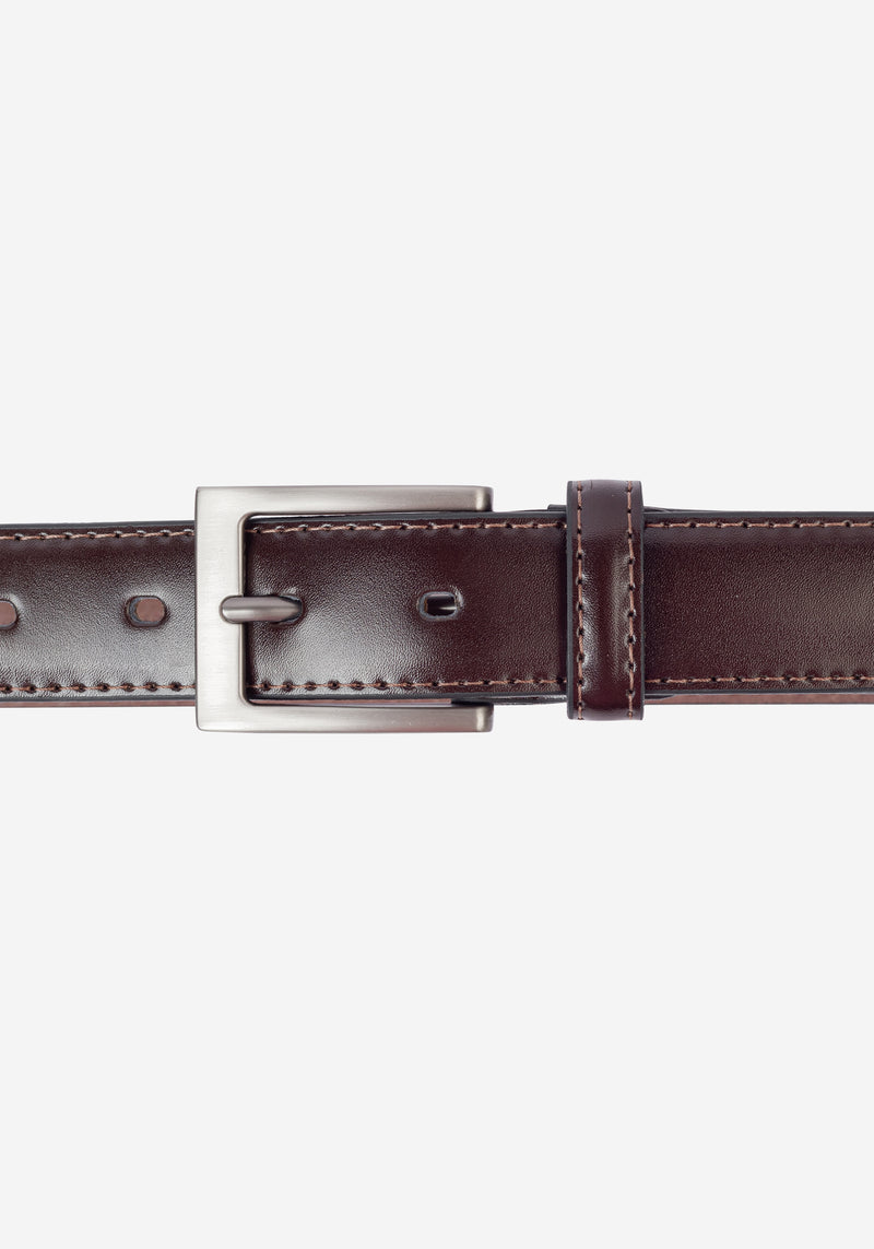 Mocha Brown Leather Belt