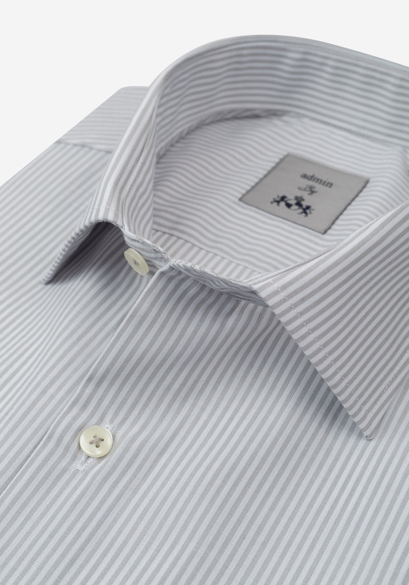 Rusty Grey Stripe Poplin Shirt