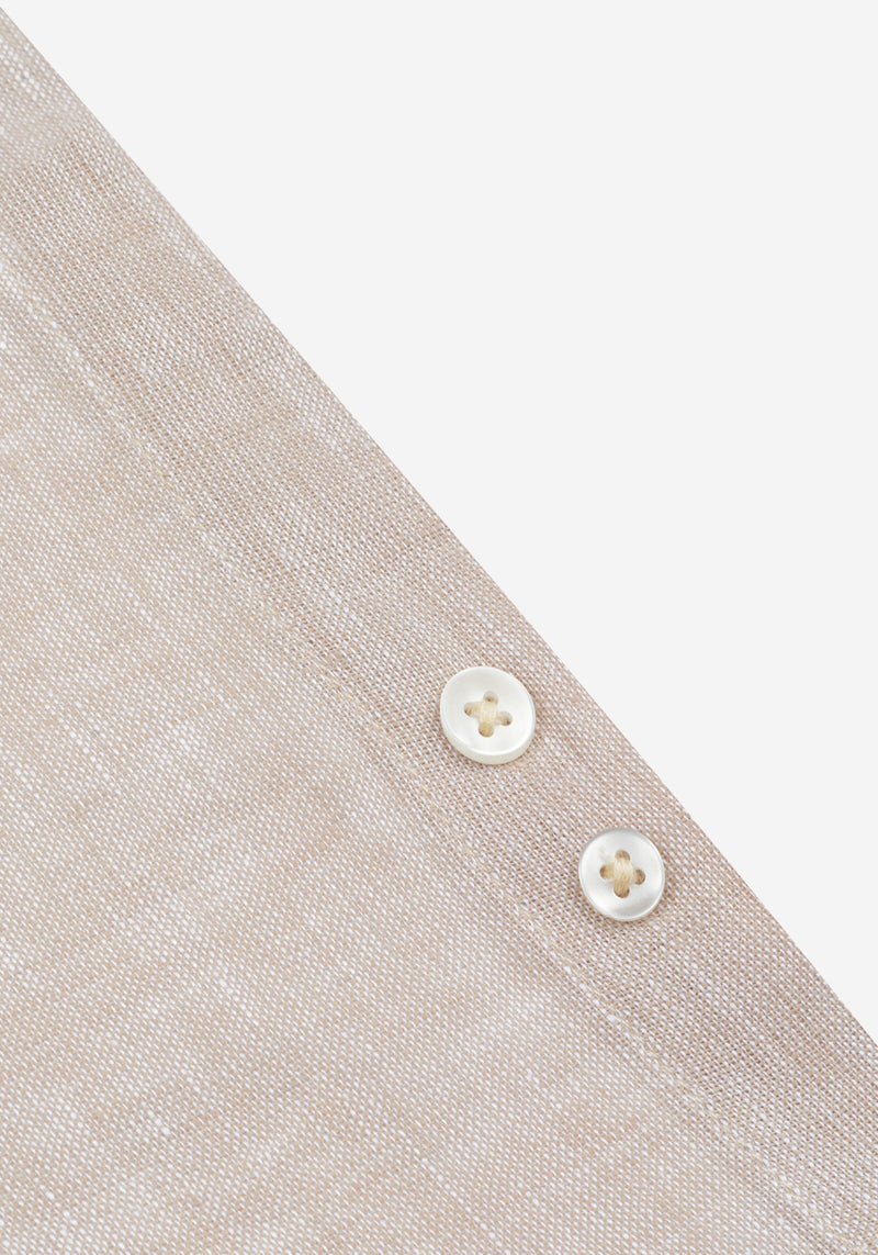 Sand Beige Belgian Linen Shirt