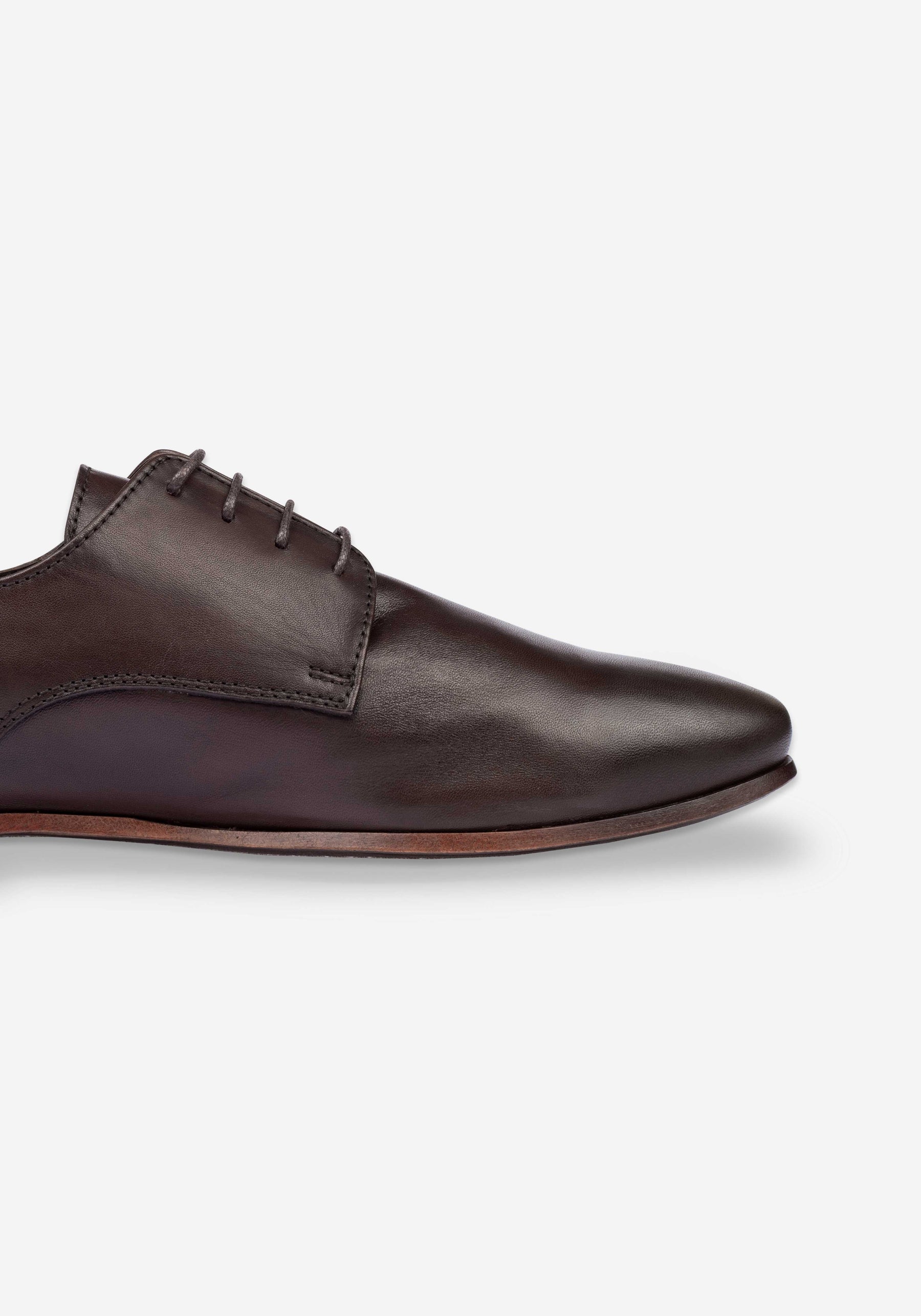 Mocha Brown Calf-Skin Leather Lace-up