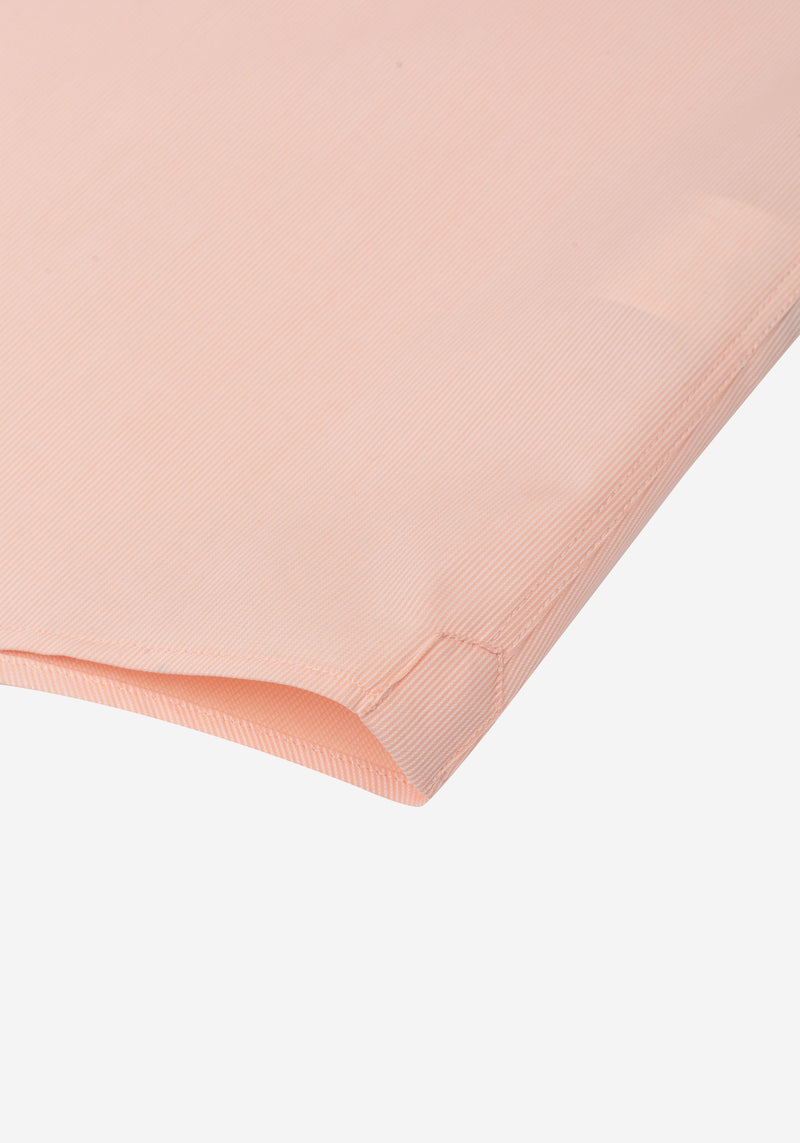 Peach Orange Stripe Piqué Shirt