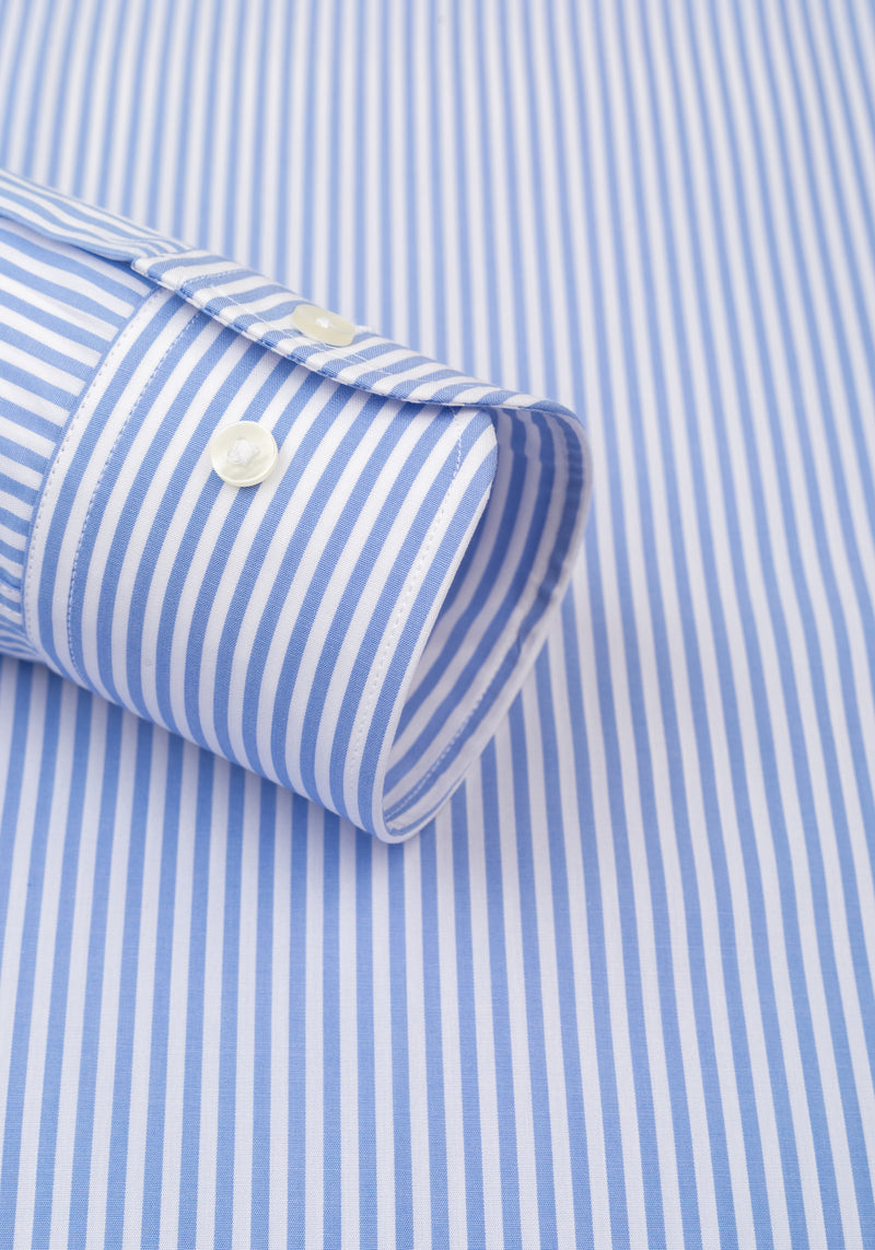 Lake Blue Stripe Poplin Shirt