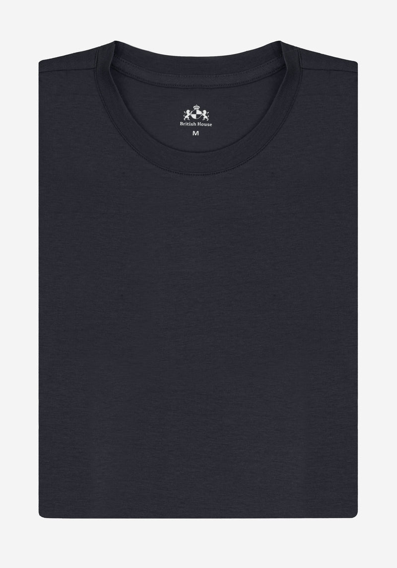 Charcoal Grey Cotton Undershirt - Short Sleeve