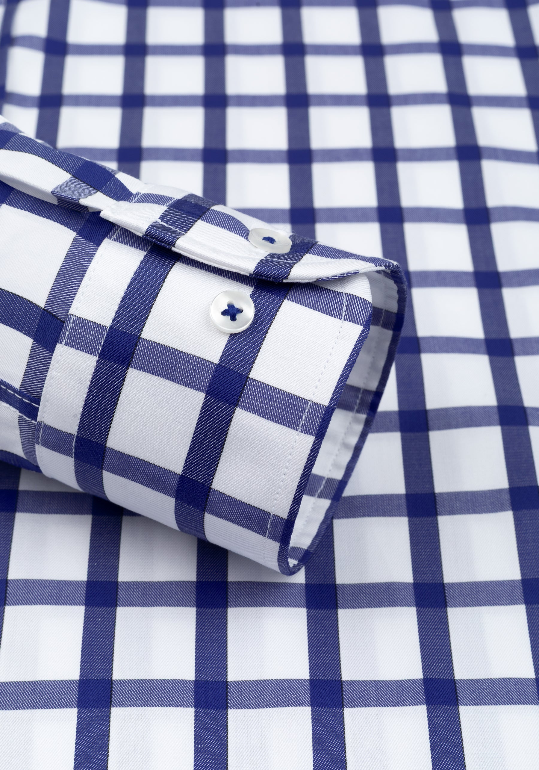Atlantic Blue Checked Signature Twill Shirt
