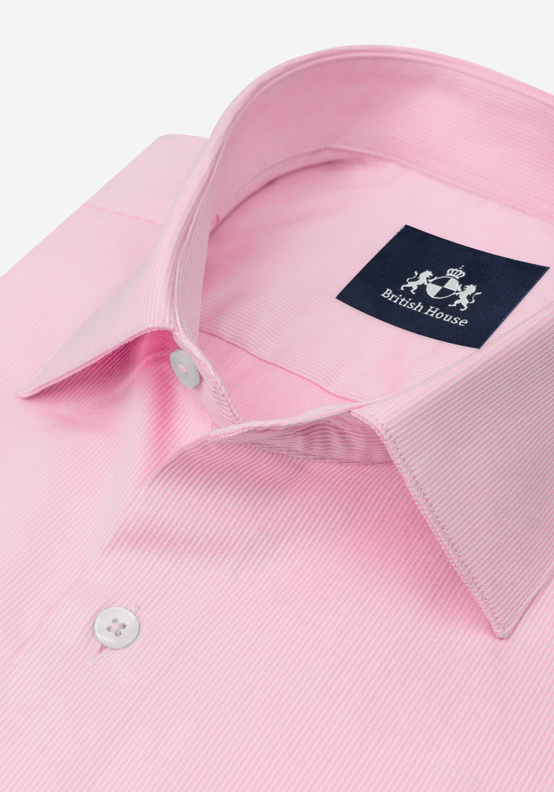 Blush Pink Stripe Piqué Shirt