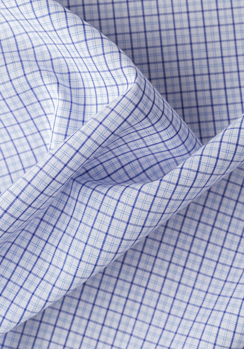 Alice Blue Checked Poplin Shirt
