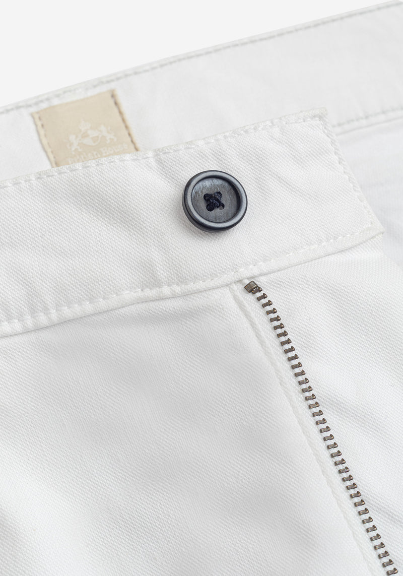 Marble White Cotton Tencel Gabardine