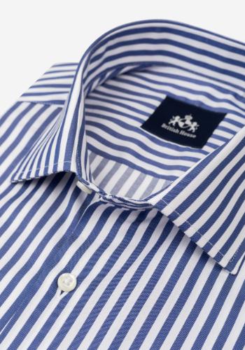 Delta Blue Stripe Signature Twill Shirt