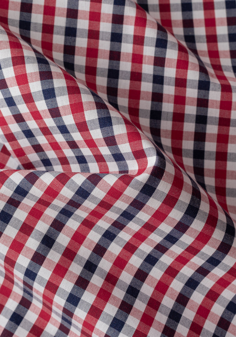 Currant Red Checked Oxford Shirt