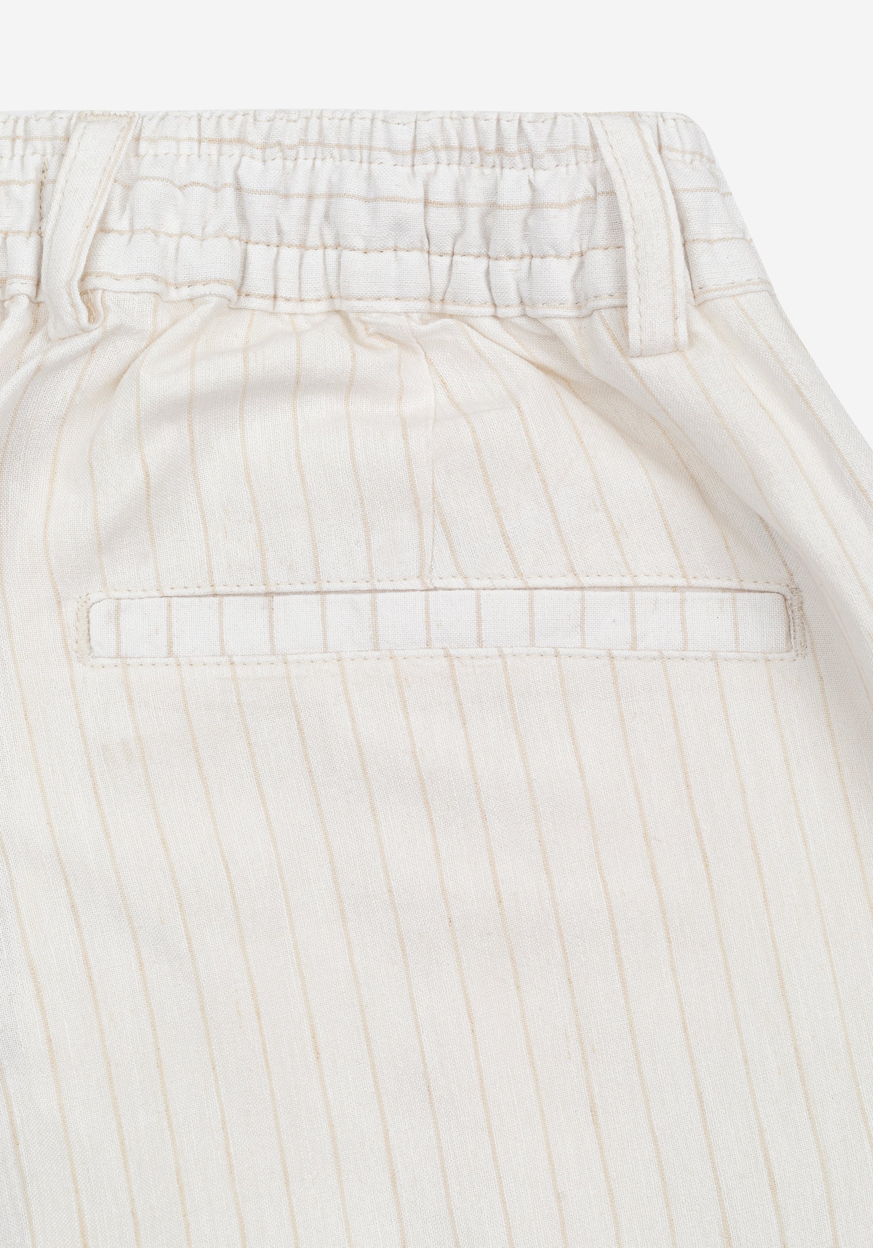 Resort Beige Stripe Cotton Tencel Linen Pants