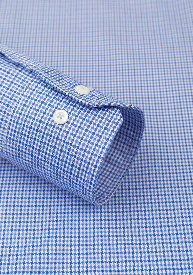 Flint Blue Two-Tone Pattern Signature Twill Shirt