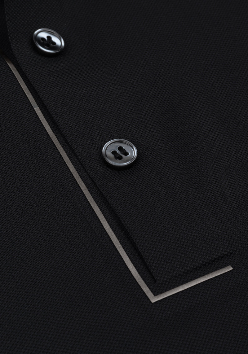 Carbon Black Aero-Hybrid Polo Shirt