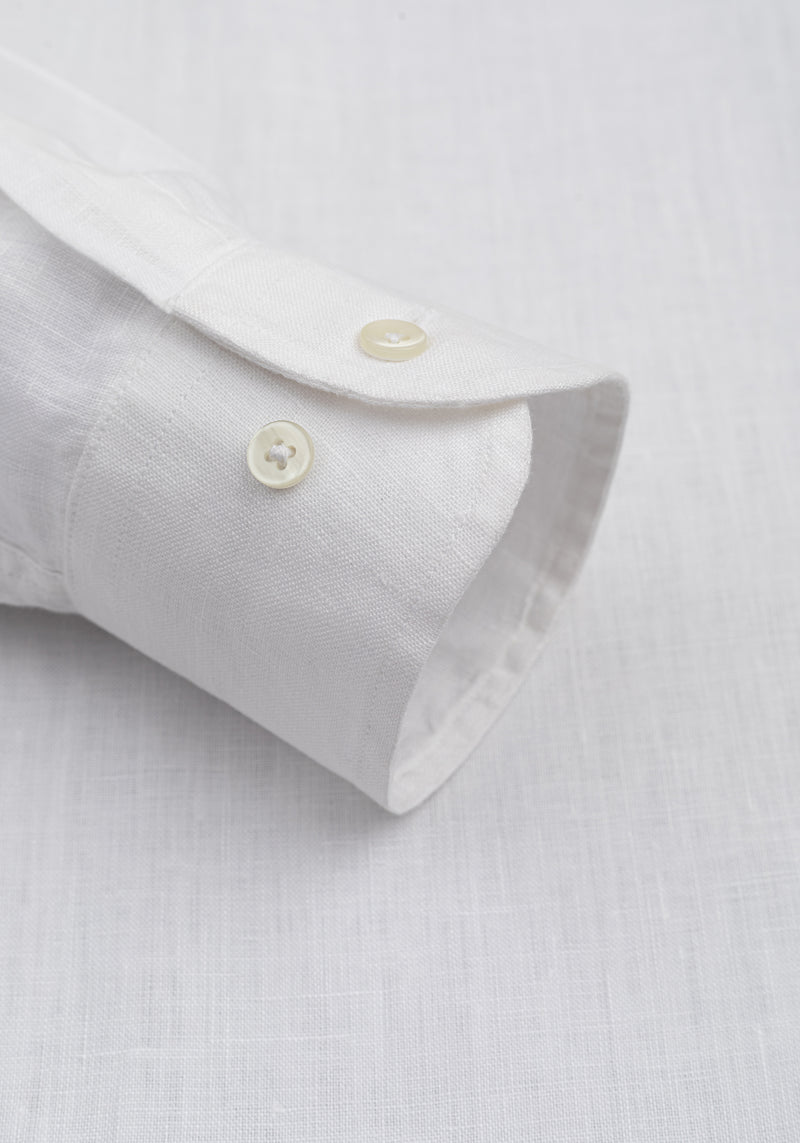 Vanilla White Belgian Linen Shirt