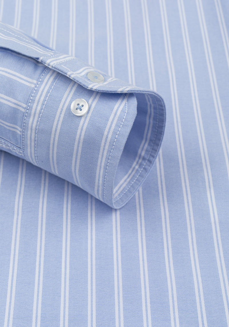 Baby Blue Stripe Heavy Oxford Shirt