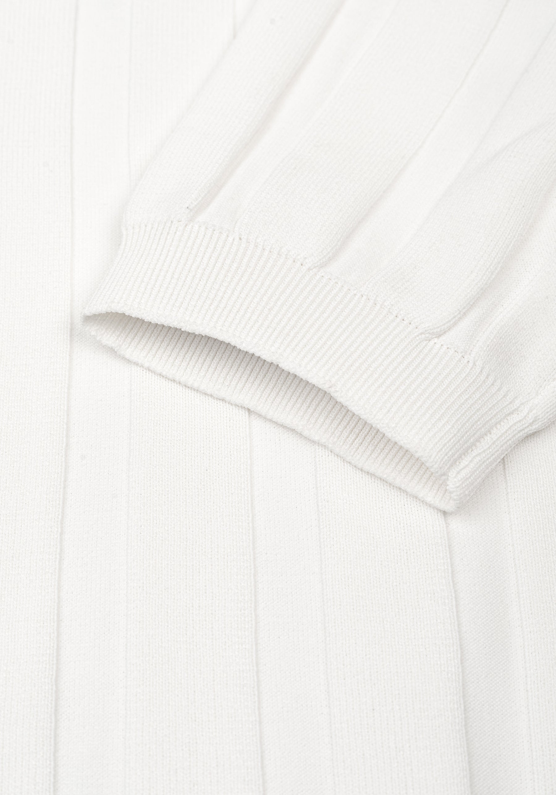 Misty White Polyamide Knitted Polo Shirt